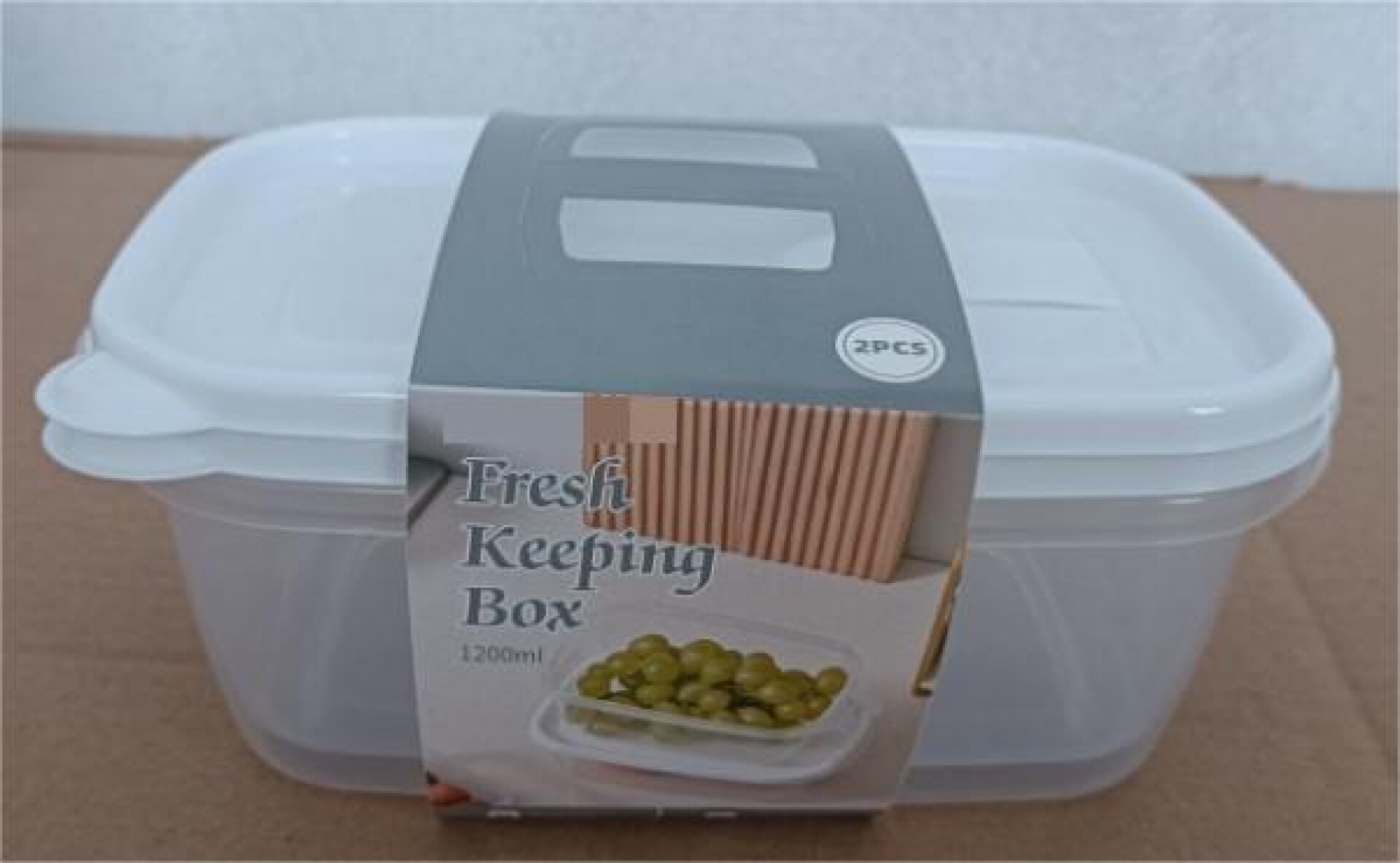 JUEGO DE CONTENEDORES PARA ALMACENAMIENTO DE ALIMENTOS DE 2 PIEZAS-1200 ML 