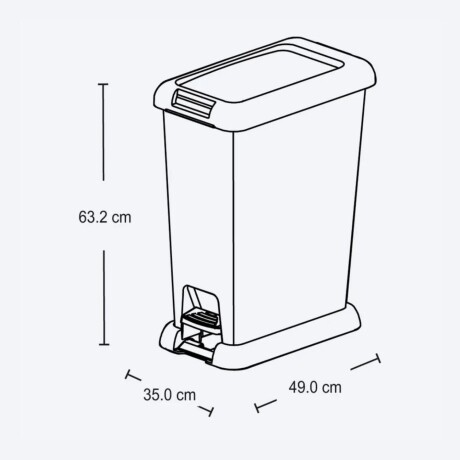 Papelera Basurero Con Pedal Rimax - 35 litros Blanco
