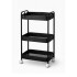 Carro Organizador metálico 3 Estantes y Ruedas Negro