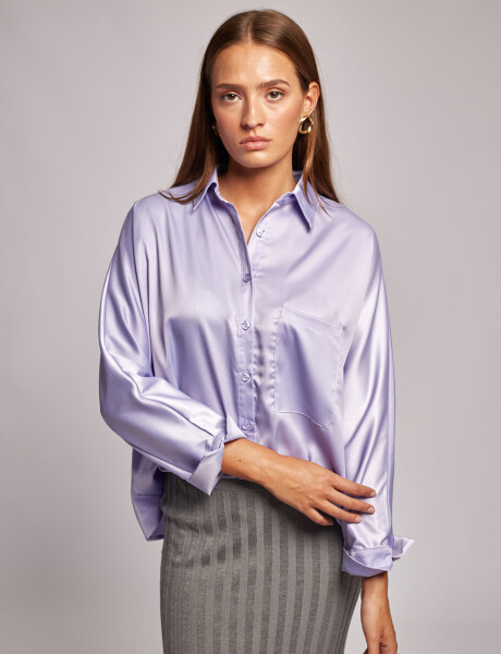 Camisa boxy peach lila