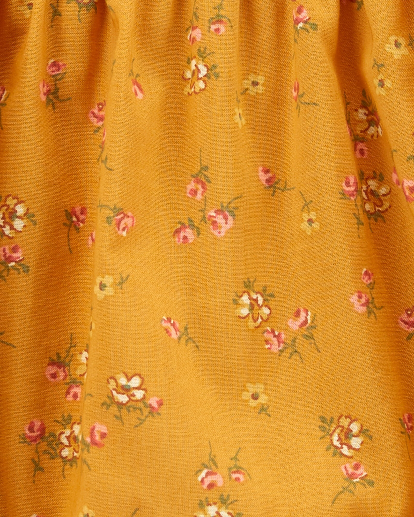 Vestido de algodón escalonado diseño floral Sin color