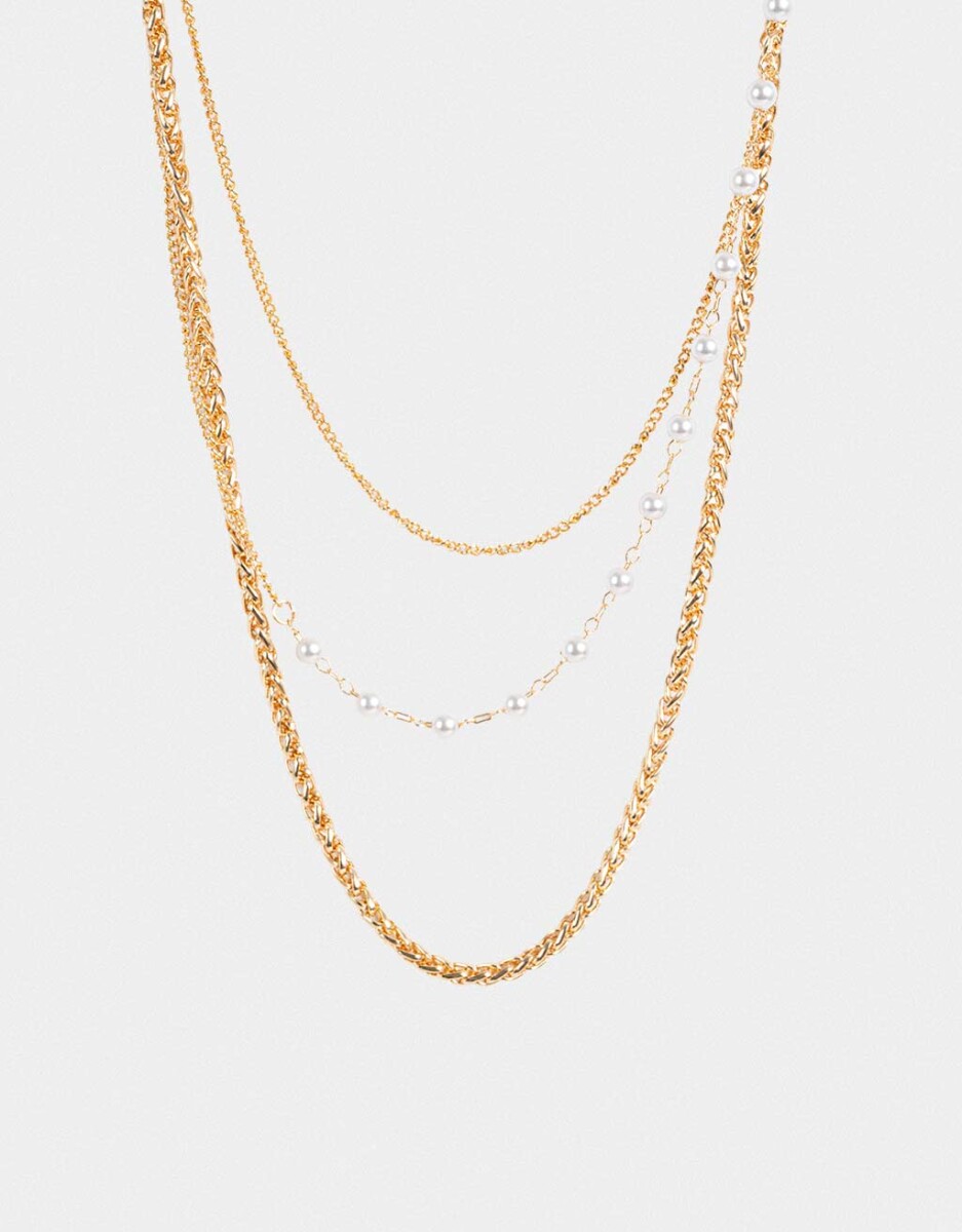Collares Cortos Con Perlas 