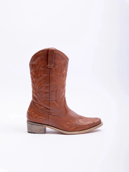 BOTA D.CASSIN TEXAN BORDADA WHISKY