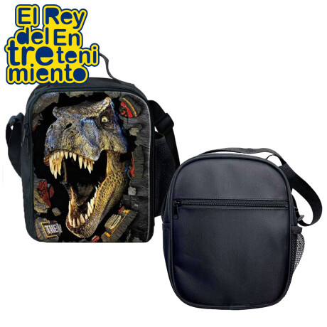 Mochila Escolar 3en1 Lunchera + Cartuchera Dinosaurio Dinosaurio