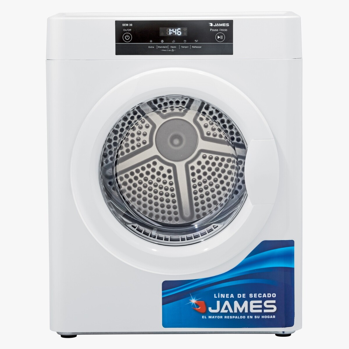 Secarropas James 7 Kg Display Antiarrugas Regulable Color Blanco 