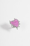 Anillo acero cora plateado