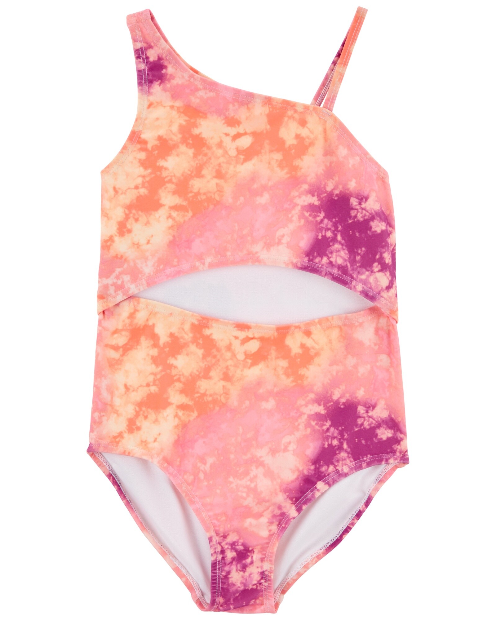 Traje de baño una pieza con protección UPF 50+ diseño tie-dye 0