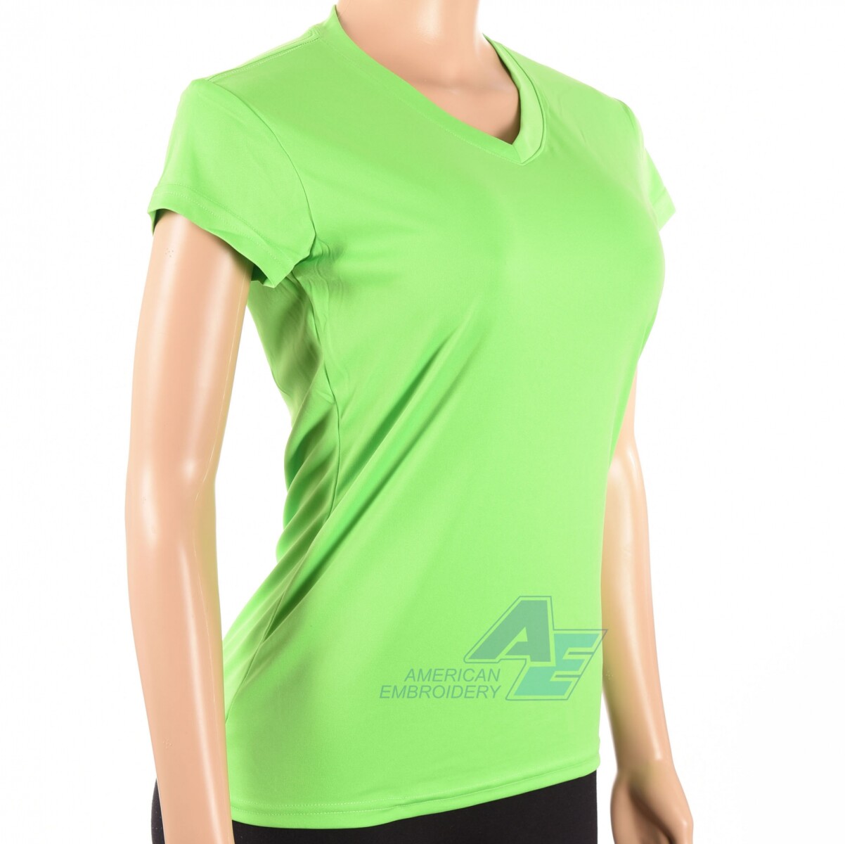 Camiseta Dry Fit Dama - Verde fluo 