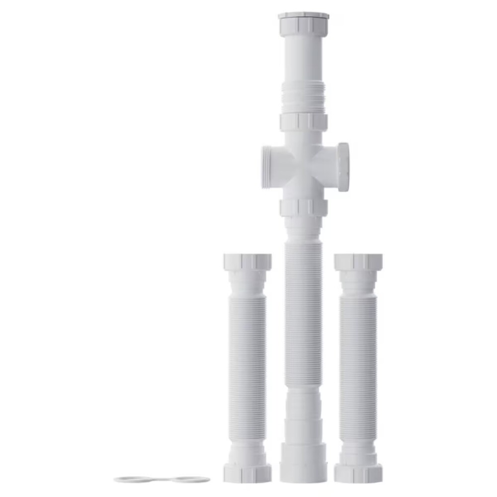Sifón extensible triple blanco Universal Sifón Extensible Triple Blanco Universal