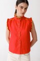 BLUSA CEREZA DETAIL Rojo