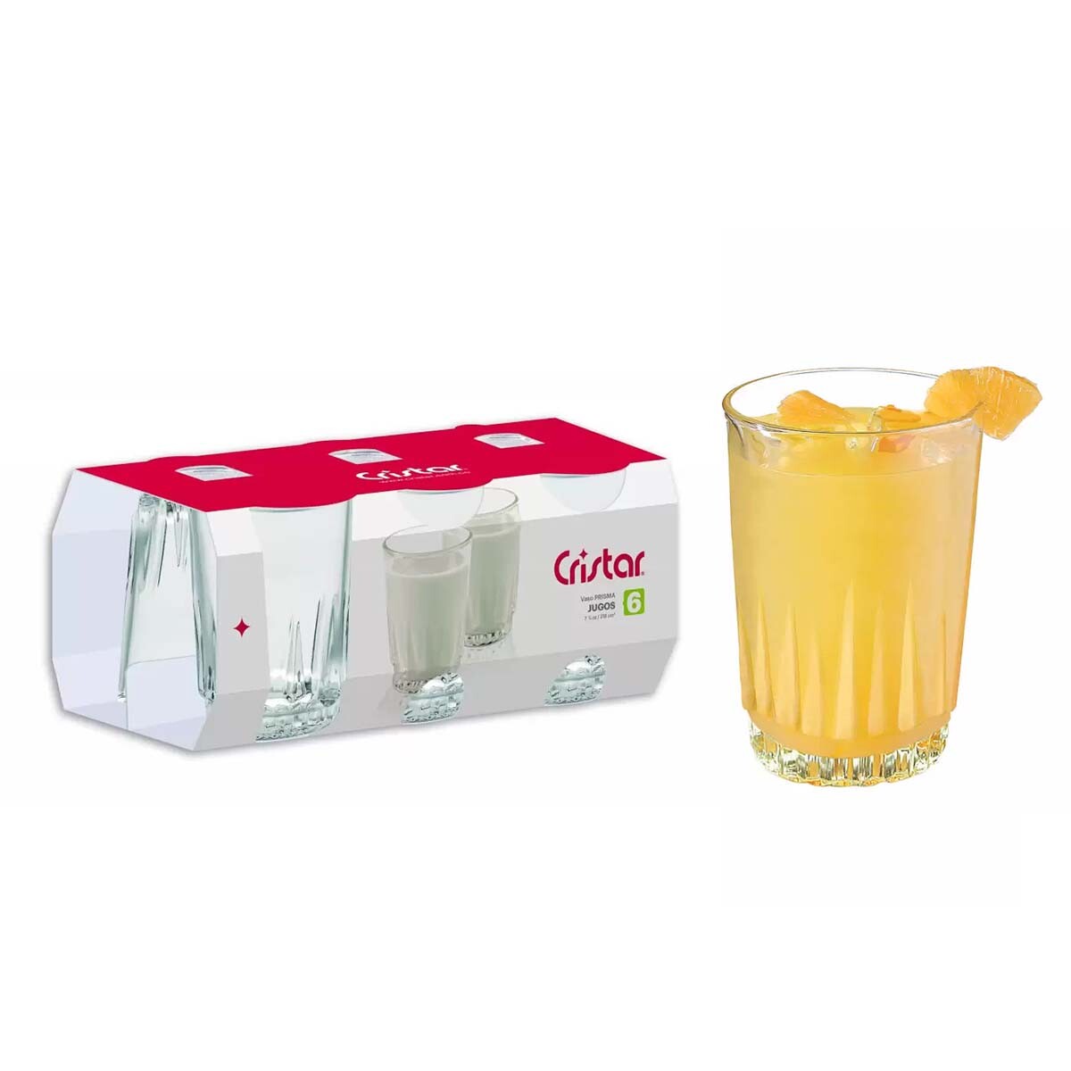 Set vasos Prisma x6 CRISTAR 