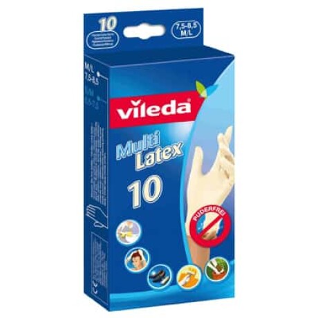 Guantes Vileda Multi Latex 10 Unidades Guantes Vileda Multi Latex 10 Unidades