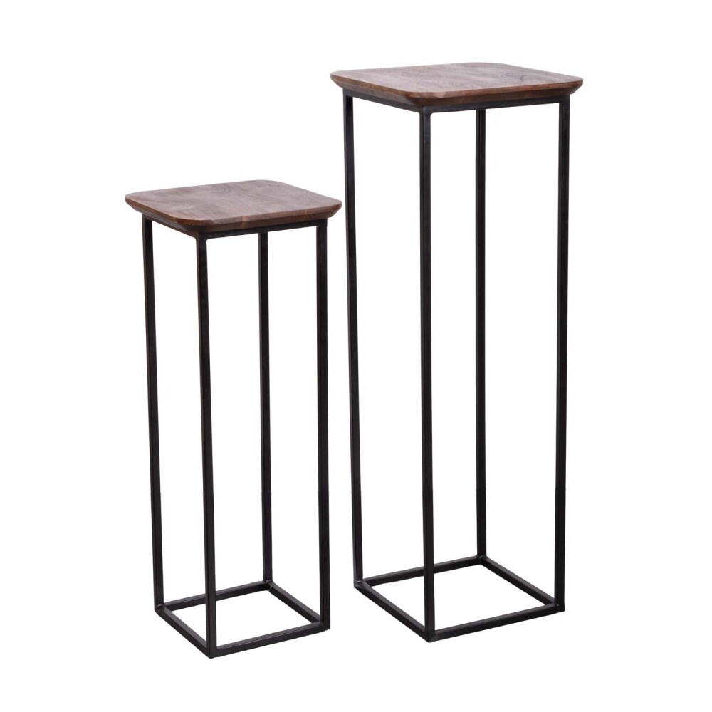 MESA AUXILIAR MADERA-Y-METAL MARRON ECLIPSE CASTAÑO