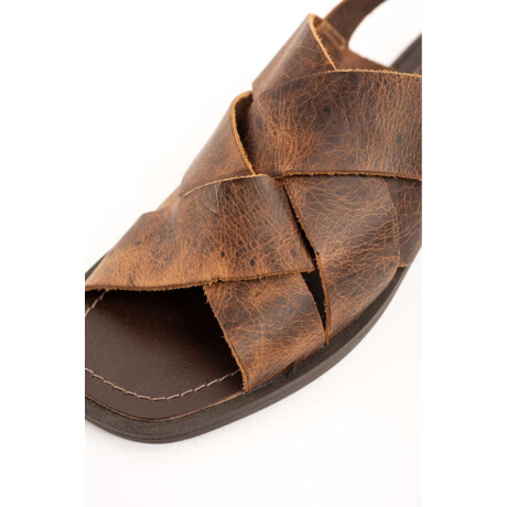 Sandalias Entrecruzada Chocolate