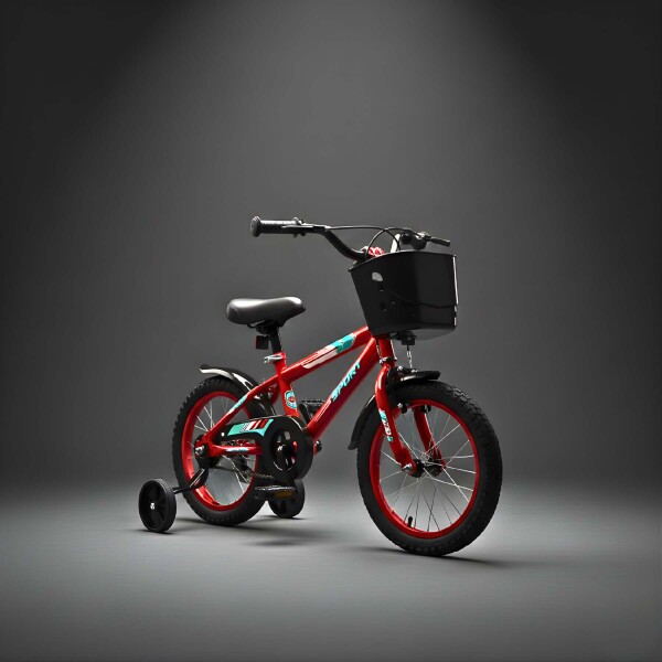 Bicicleta Infantil Sport Rod 12 Canasto Parrilla Guardabarros Rojo 1