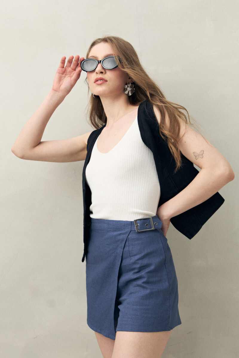 SHORT LEOPOLD Indigo