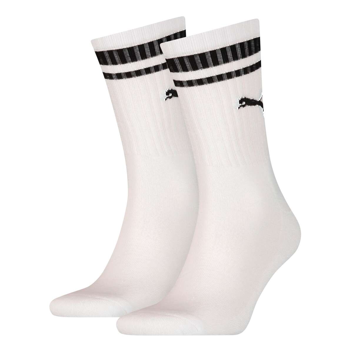 Medias Crew Heritage Stripe Unisex - Blanco 