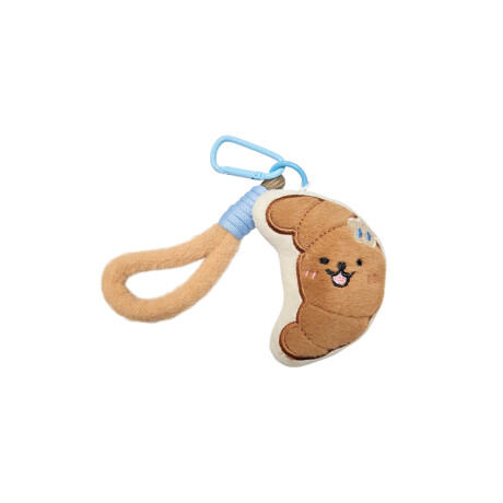 Llavero Colgante Medialuna de peluche Marron