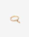 Anillos Chicos Folk Anillo Strass Con Dije Corazón - Dorado Antique Gold