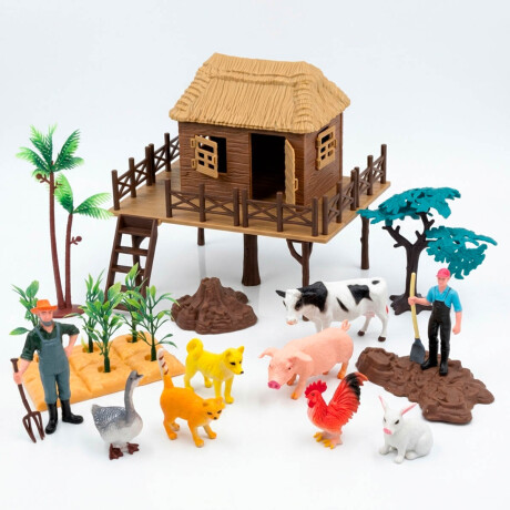 Set 57pcs Juguete Granja Farmer Animales Completa Set 57pcs Juguete Granja Farmer Animales Completa