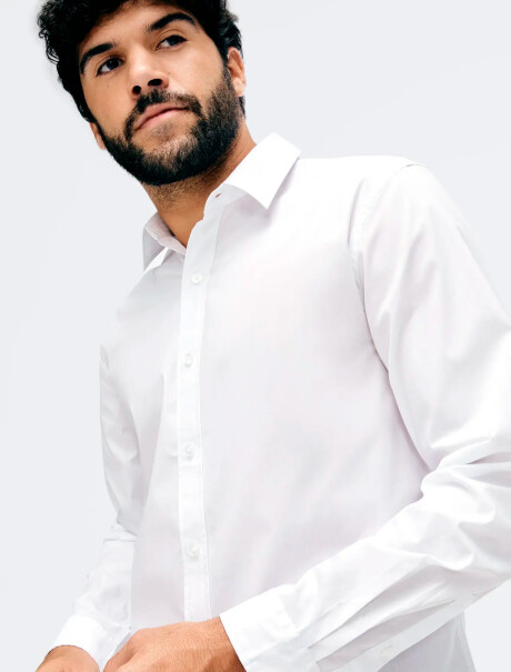 CAMISA MANGA LARGA SUPER SLIM BLANCO