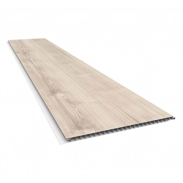 REVESTIMIENTO PVC PARA PARED MODELO MADERA CHAMPAGNE 10mm - 0.25X6m Revestimiento Pvc Para Pared Modelo Madera Champagne 10mm - 0.25x6m