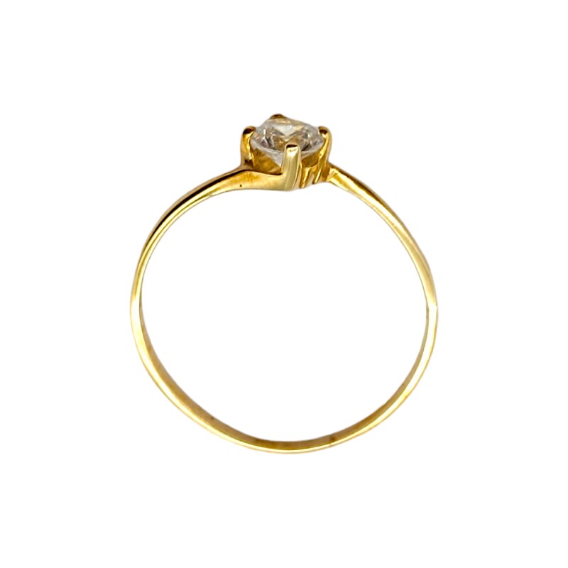 Anillo Solitario-Oro bajo-Piedra Zirconia-AN8079 conpiedra