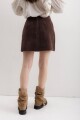 Falda Leather Marina Marron