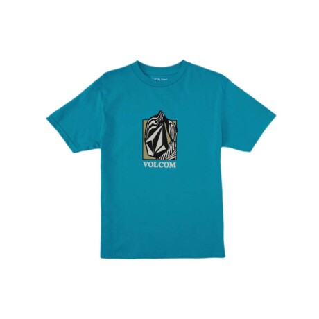 Remera Volcom Crostic Celeste