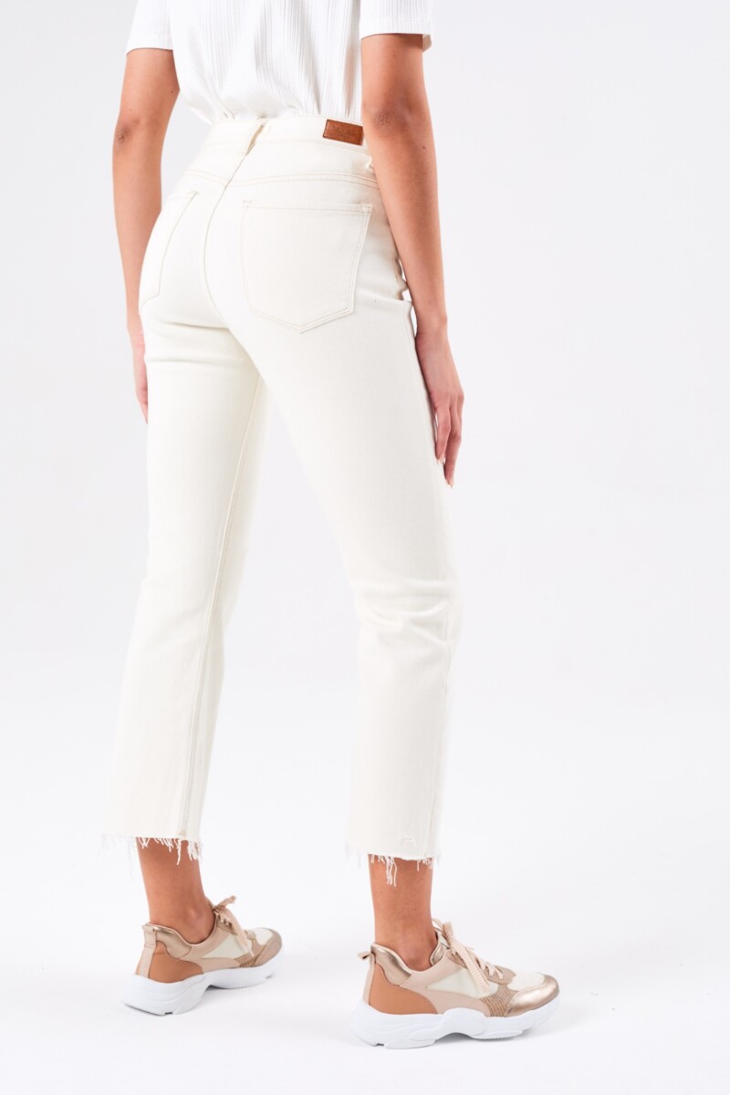 Crop Flare Off White