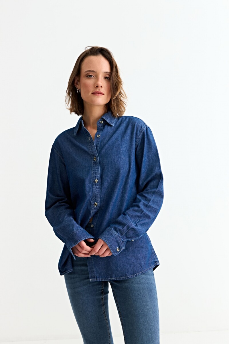 Camisa de jean manga larga JEAN OSCURO