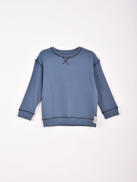 BUZO PESPUN AZUL PIEDRA