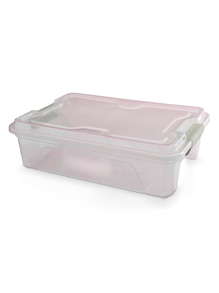 CAJA ORGANIZADORA PLASTICA 10LTS TRANSPARENTE