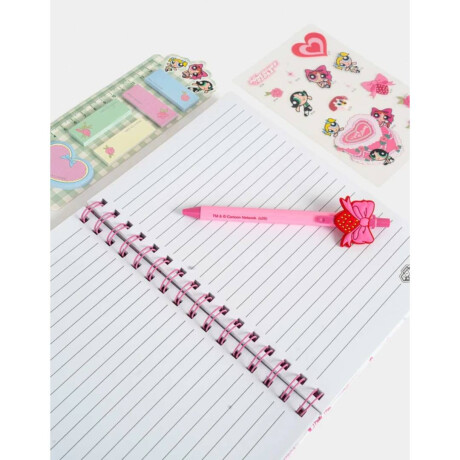 Set De Librería Chicas Superpoderosas Rosa Claro