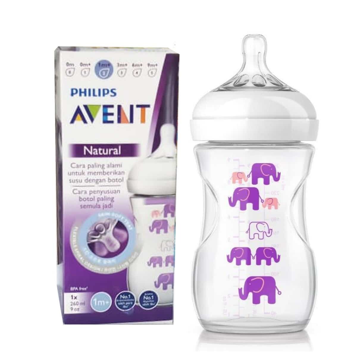 Mamadera Philips Avent Natural Elefante 260 Ml 628/17 