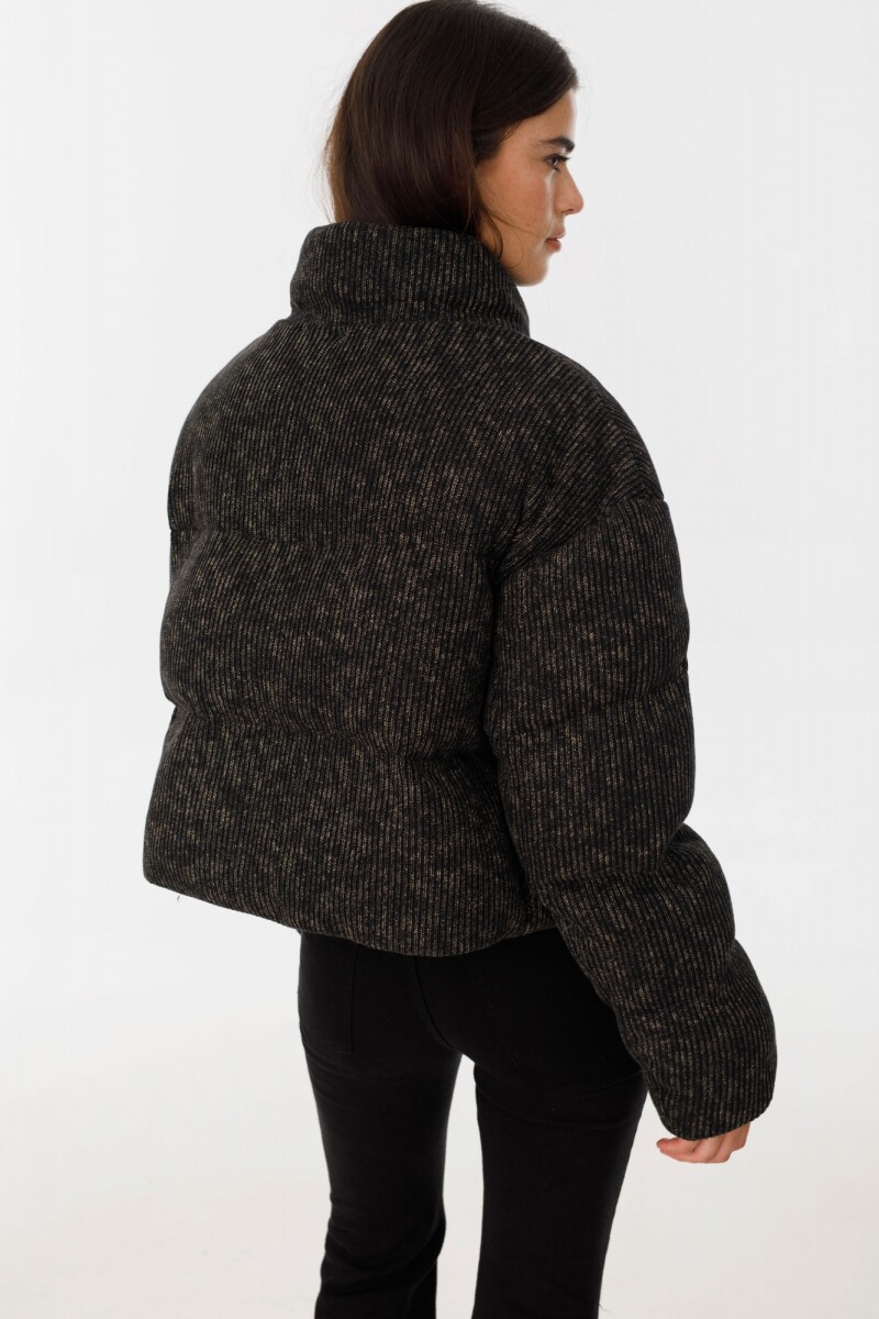Campera Tejida Cascais Negro/beige