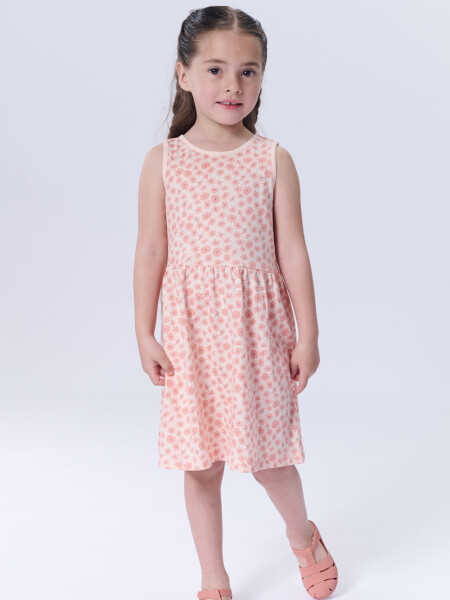 Vestido musculosa Flores Rosa