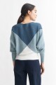 Sweater geométrico PETROLEO