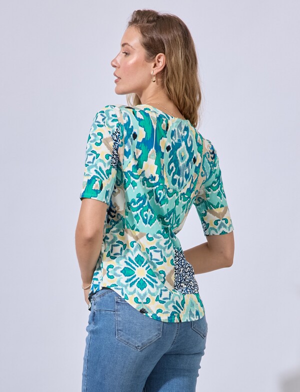 Remera Garden VERDE/MULTI