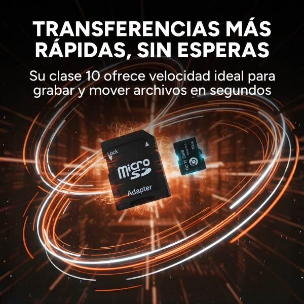 Tarjeta Memoria Micro SD 16GB Goldtech Clase 10 + Adaptador Color Negro