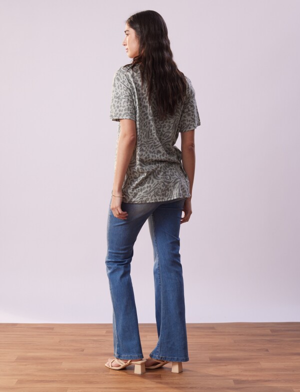 Remera Algodon Print VERDE