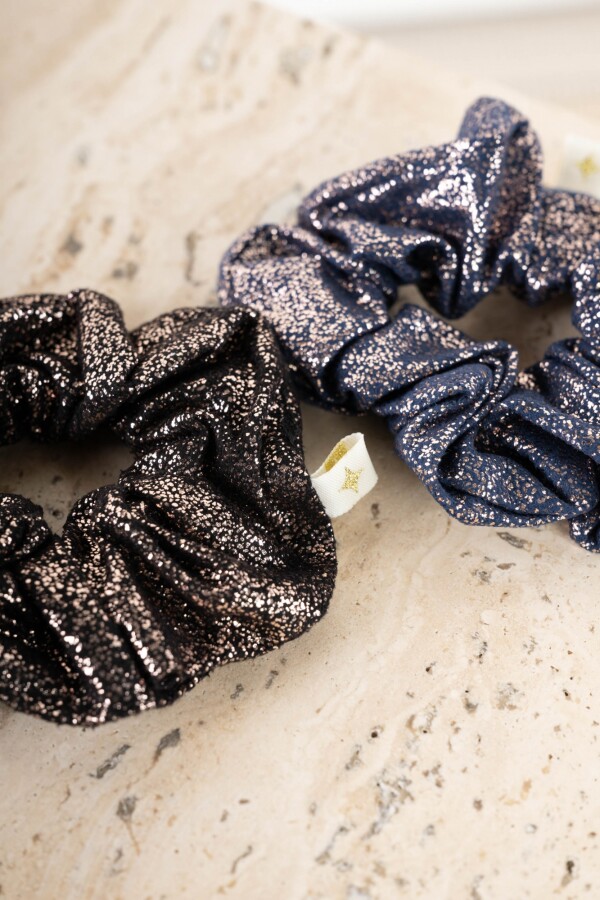 Scrunchie Glitter Negro