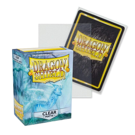 Dragon Shield: 100 Standard Sleeves - Matte Clear Dragon Shield: 100 Standard Sleeves - Matte Clear