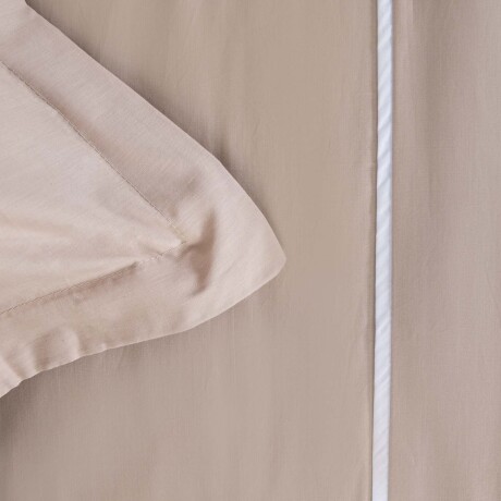 SET FUNDA NÓRDICA 1 PLAZA ALGODON NATURAL-BEIGE COTTON BASIC 180H BEIGE CLARO