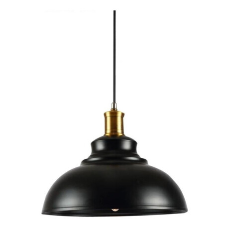Lampara Colgante De Techo Metal Nordica Negra Dorado Luz Negro