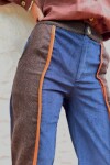 Tweed Pants Azul / Tweed Chocolate