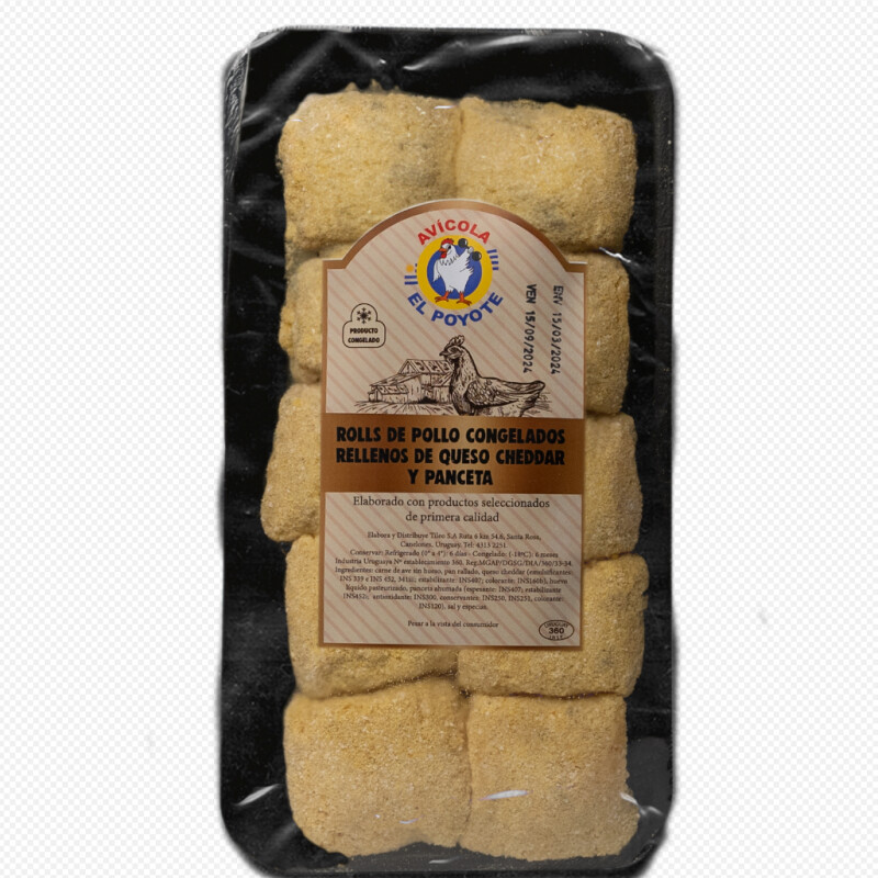 ROLLS DE POLLO CON JAMON Y QUESO 10 uds ROLLS DE POLLO CON JAMON Y QUESO 10 uds