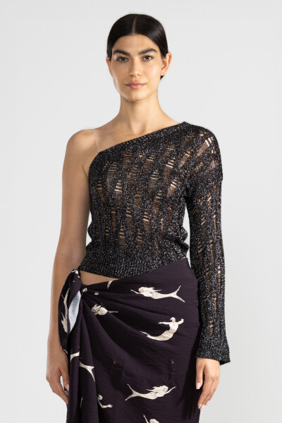 LARA KNIT TOP Black