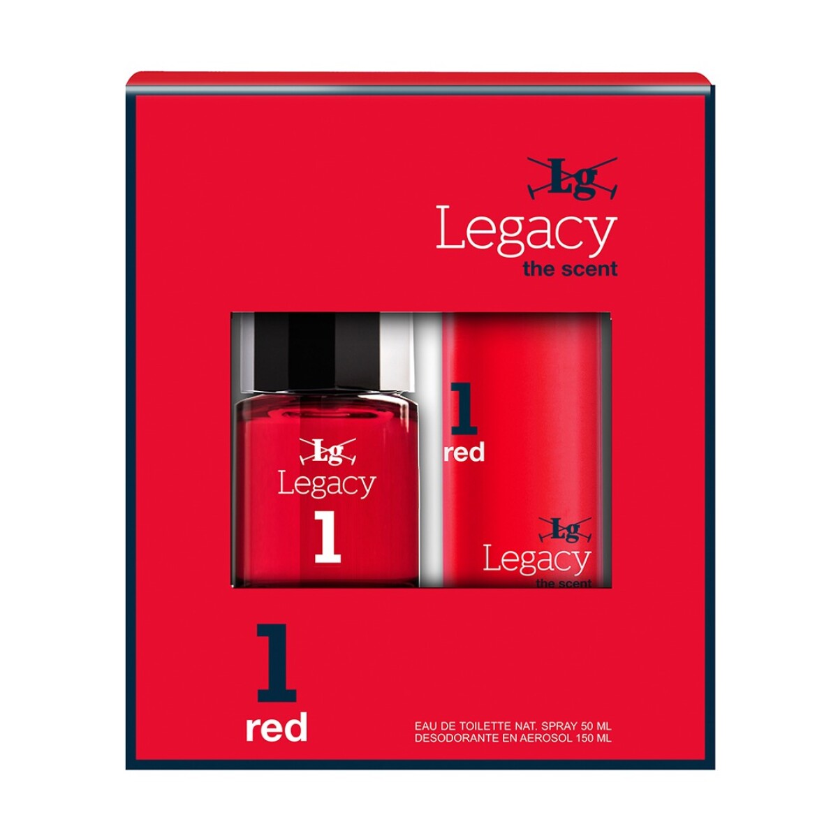 Set Perfume Legacy 1 Red Edt 50ML y Desodorante 150ML - ROJO 