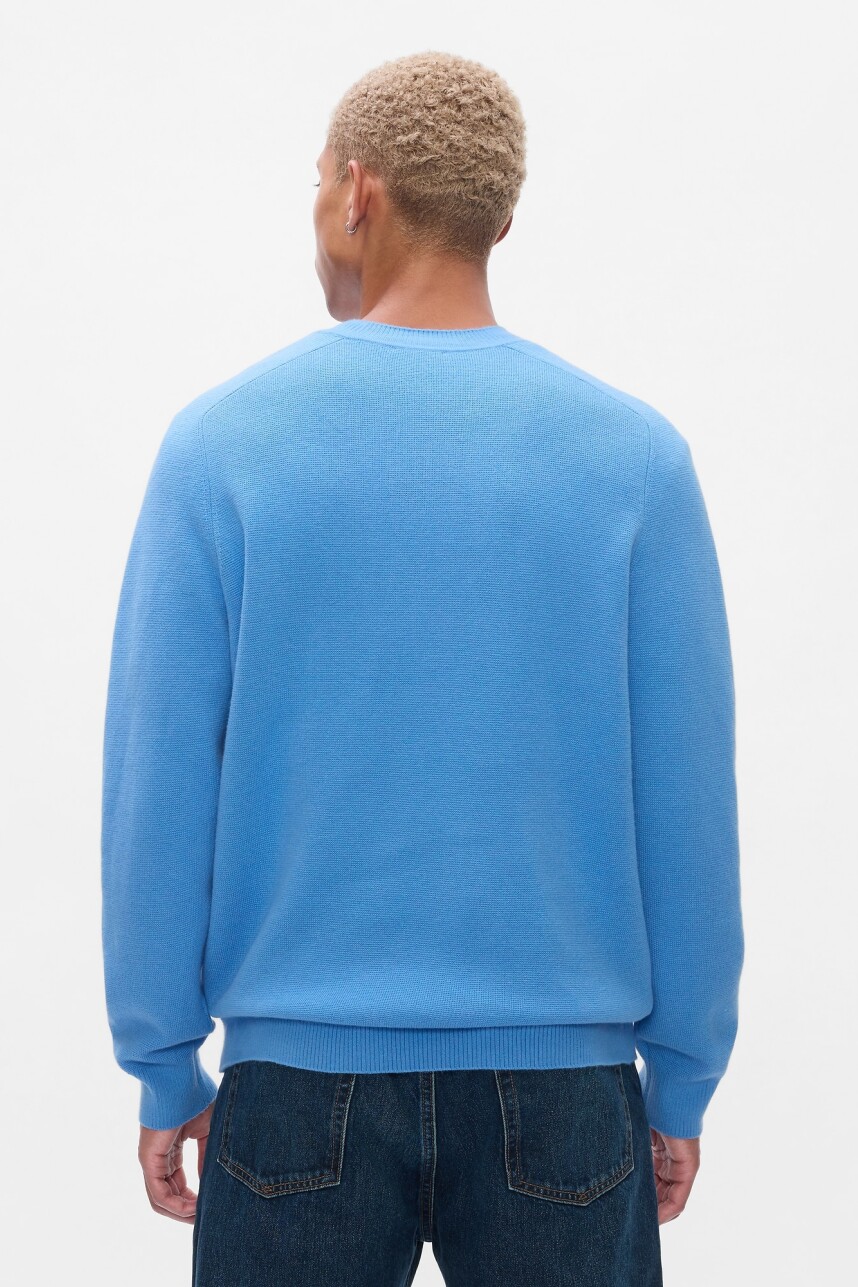 Buzo Cashsoft Cuello V Hombre Blue Marl